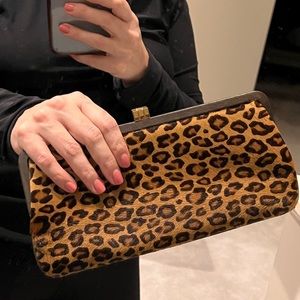 Lambertson Truex Leopard Ponyhair Clutch